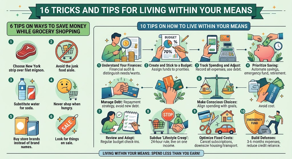 16 Tricks and Tips for Living Within Your Means | Tricks and Tips for Life