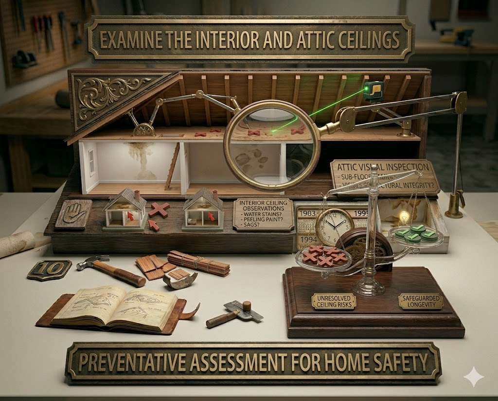 Examine the Interior and Attic Ceilings Examine the Interior and Attic Ceilings