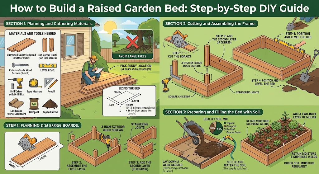 How to Build a Raised Garden Bed: Step-by-Step DIY Guide | Tricks and Tips for Life
