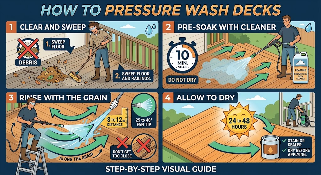 How to Pressure Wash Decks How to Pressure Wash Decks