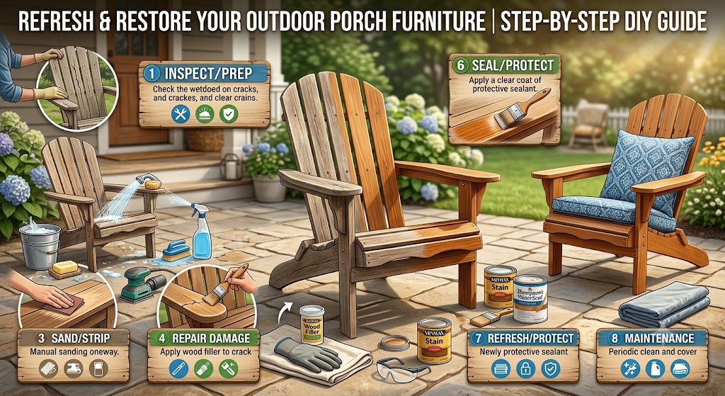 How to Refresh and Restore Outdoor Porch Furniture: Step-by-Step DIY Guide