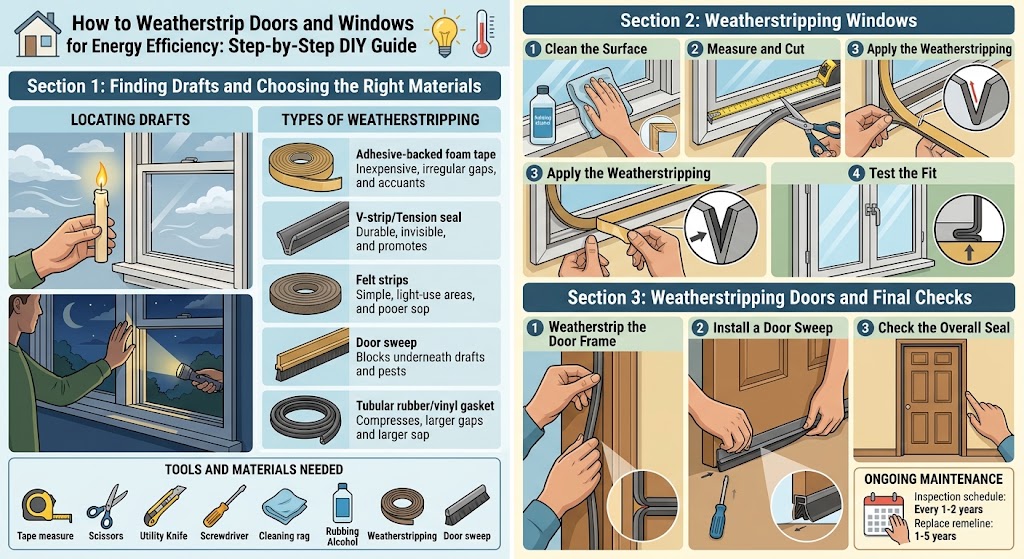 How to Weatherstrip Doors and Windows for Energy Efficiency: Step-by-Step DIY Guide | Tricks and Tips for Life