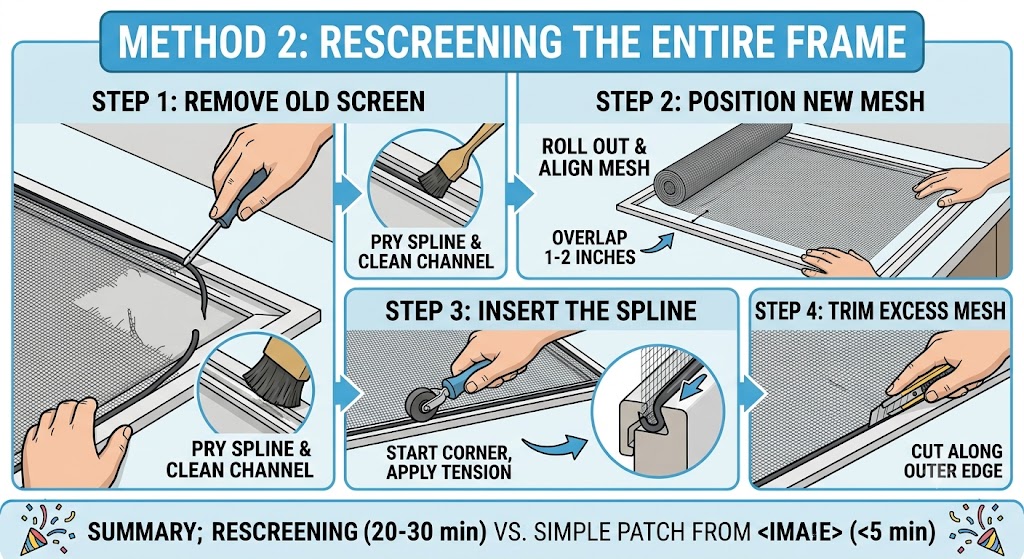 Method 2: Rescreening the Entire Frame