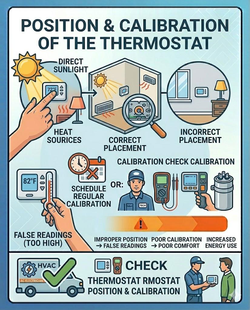 Position and Calibration of the Thermostat