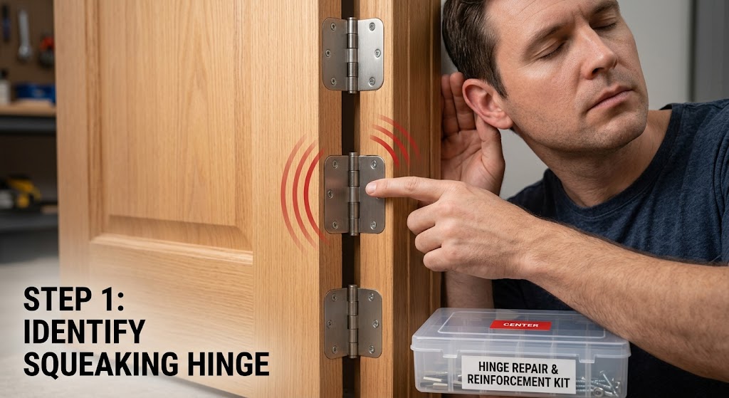 Step 1: Identify Which Hinge Is Squeaking