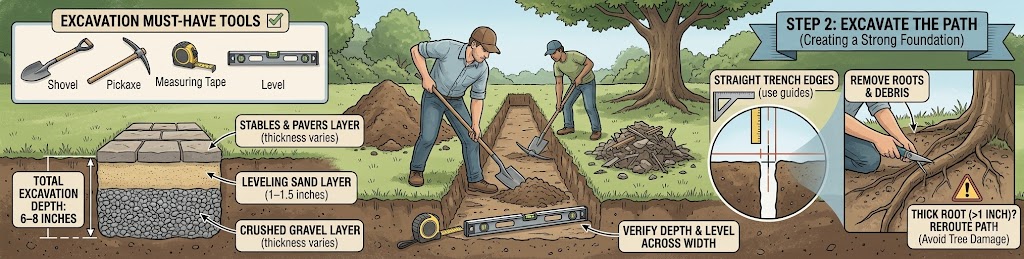 Step 2: Excavate the Path