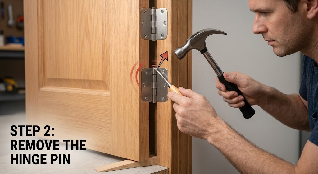 Step 2: Remove the Hinge Pin