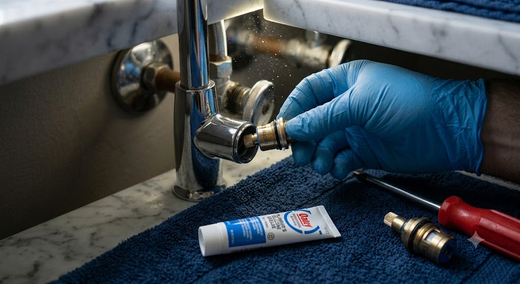 Step 4: Disassemble the Faucet Handle Step 4: Disassemble the Faucet Handle