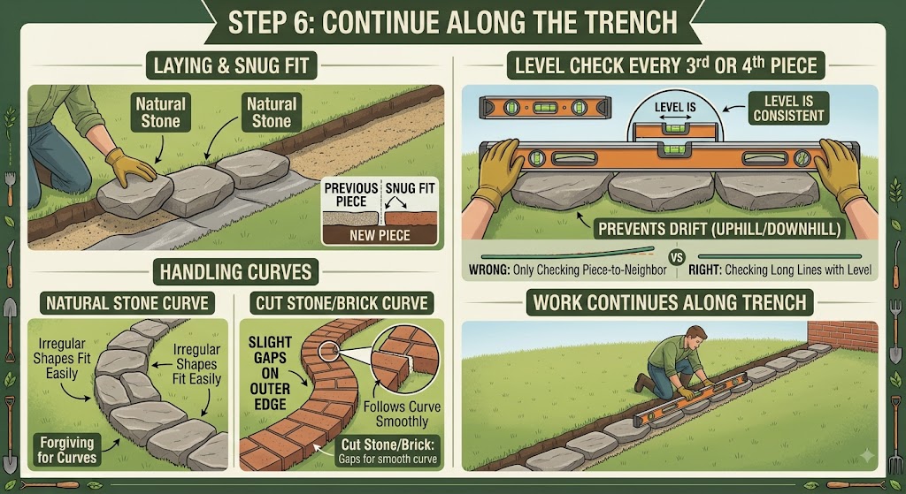 Step 6: Continue Along the Trench